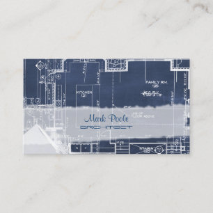 PixDezines chalkboard architect blueprints Business Card