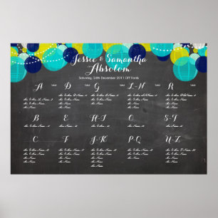 PixDezines chalkboard+lanterns/seating chart