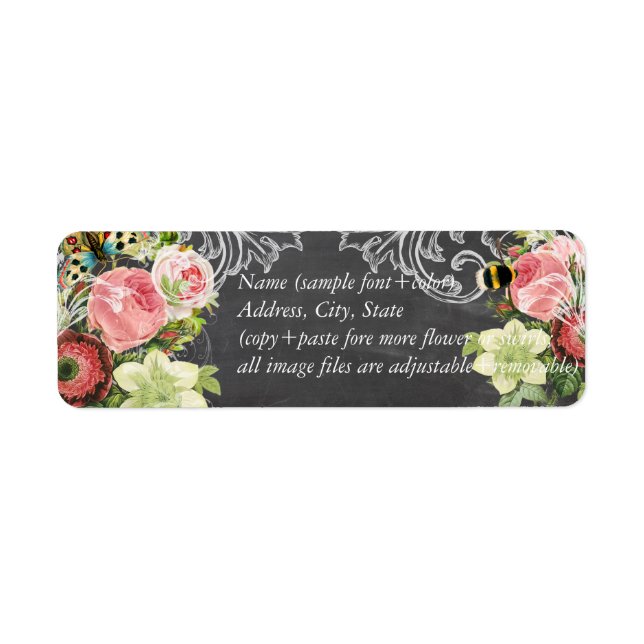 PixDezines chalkboard+vintage roses (Front)