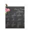 PixDezines chalkboard+vintage roses/seating chart