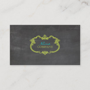 PixDezines chalkboard+whimsical frame Business Card