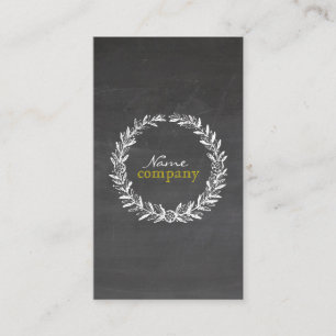 PixDezines chalkboard+wreath frame Business Card