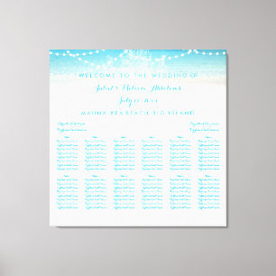 PixDezines Chandelier/Beach/Seating Chart Canvas Print