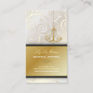 PixDezines Chandelier cupcakes swirls/pearly white Business Card
