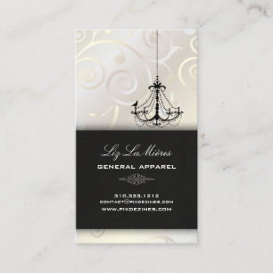 PixDezines Chandelier cupcakes swirls/pearly white Business Card