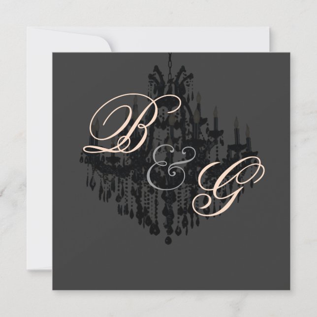 PixDezines Chandelier Invitation (Front)