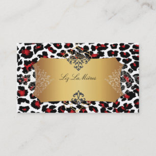 PixDezines cheetah/diy background colour Business Card