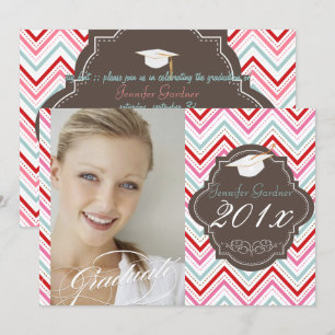 PixDezines chevron graduation Invitation