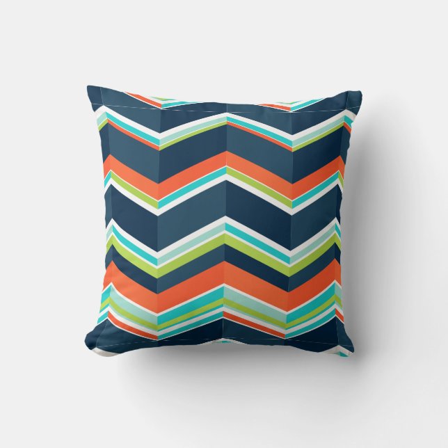 PixDezines chevron/herring pattern Throw Pillow (Front)