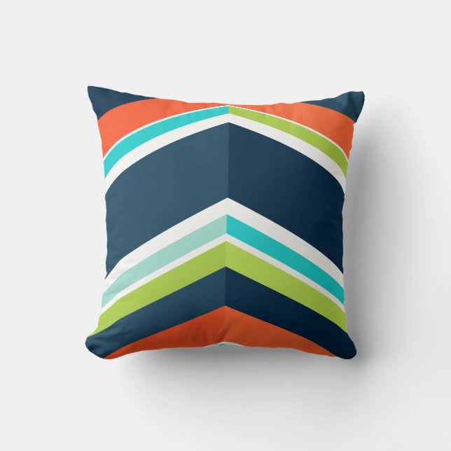 PixDezines chevron/herring pattern Throw Pillow (Front)