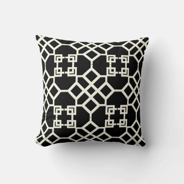 PixDezines chinois trellis/diy background colours Throw Pillow (Front)