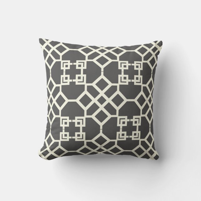 PixDezines chinois trellis/diy colours Throw Pillow (Front)