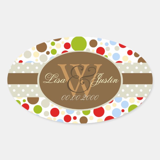 PIxDezines Christmas Floating Dots/DIY colours! Oval Sticker (Front)