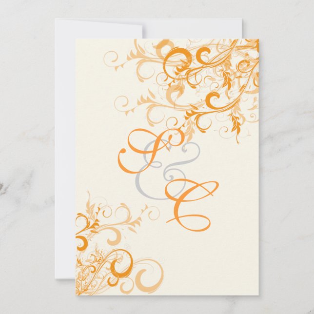 PixDezines citrus swirls/diy background Invitation (Front)