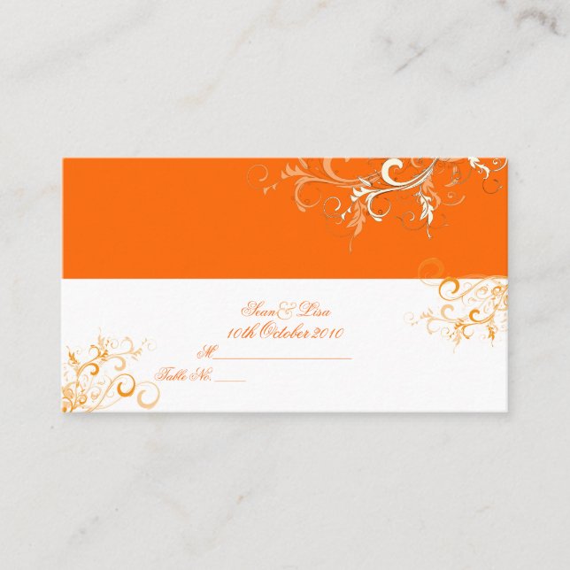 PixDezines citrus swirls/diy background place card (Front)