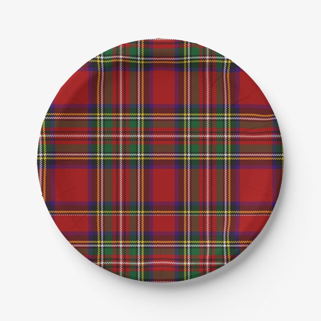PixDezines clan stewart tartan Paper Plate (Front)