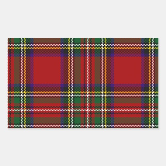 PixDezines clan stewart tartan Sticker (Front)
