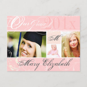 PixDezines Class 2012/swirls/DIY colours+fonts Announcement Postcard