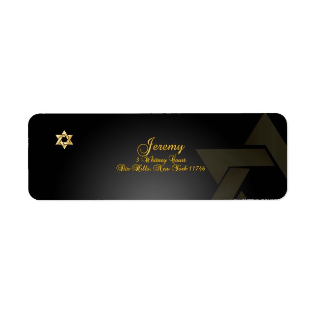 PixDezines Classic Bar Mitzvah/black+gold (Front)