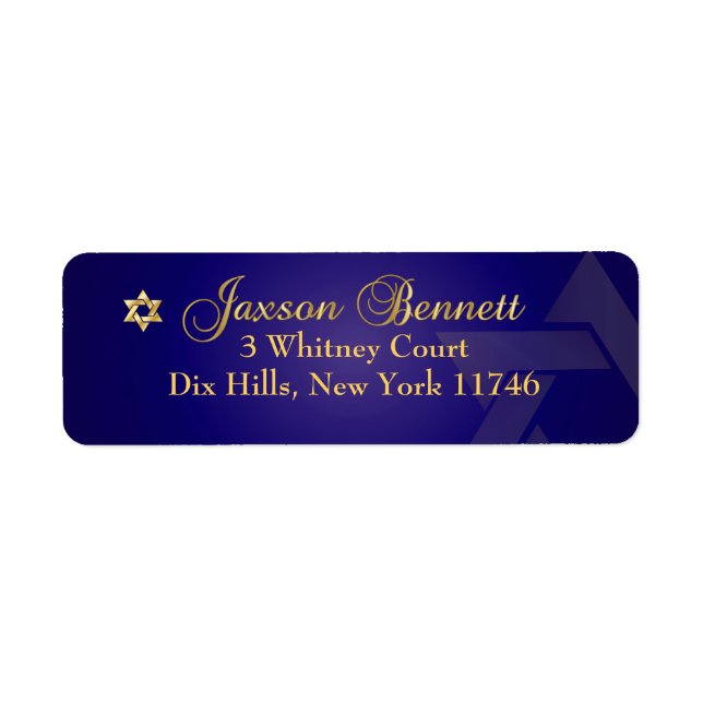 PixDezines Classic Bar Mitzvah/blue+gold (Front)