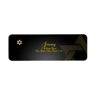 PixDezines Classic Bar Mitzvah/noir+or