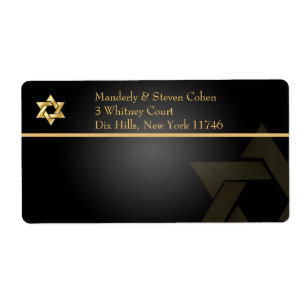 PixDezines Classic Bar Mitzvah/noir+or/Livraison