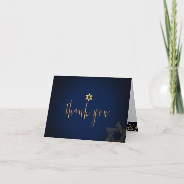 PixDezines classic mitzvah thank you/DIY colour Thank You Card (Front)
