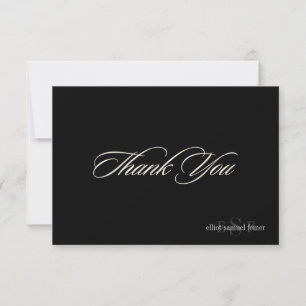 PixDezines Classic Monogram Thank you cards, Flat