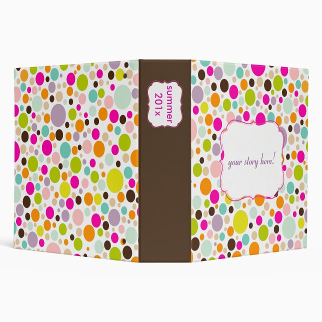 PixDezines colourful polka dots/diy background Binder (Background)