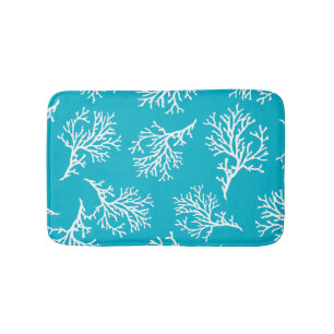 PixDezines coral/diy background colour Bath Mat