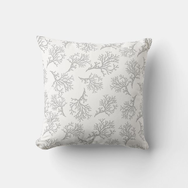 PixDezines coral/diy background Throw Pillow (Front)