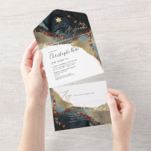 PixDezines Cosmic Slate Blue Bar Mitzvah