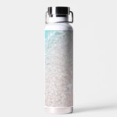 PixDezines Crystal Clear Shoreline Beach Water Bottle (Back)