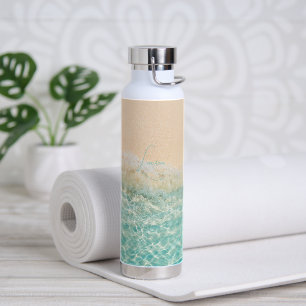 PixDezines Crystal Clear Shoreline Beach Water Bottle