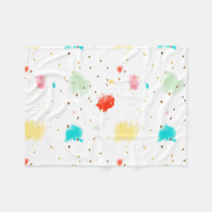 PixDezines Cupcake Sprinkles/Faux Gold Fleece Blanket