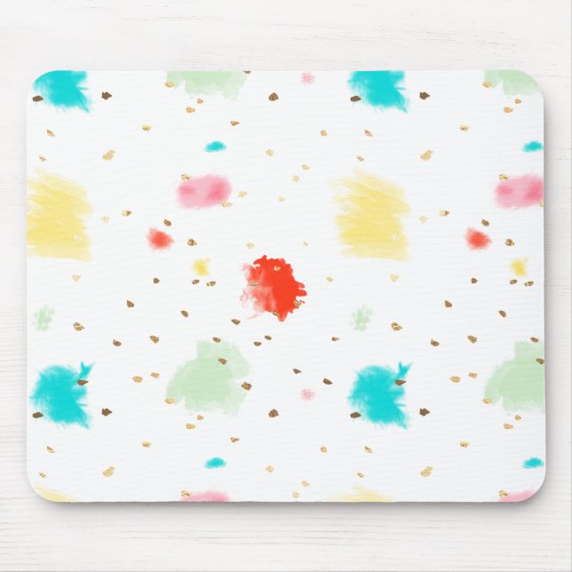 PixDezines Cupcake Sprinkles/Faux Gold Mouse Pad (Front)