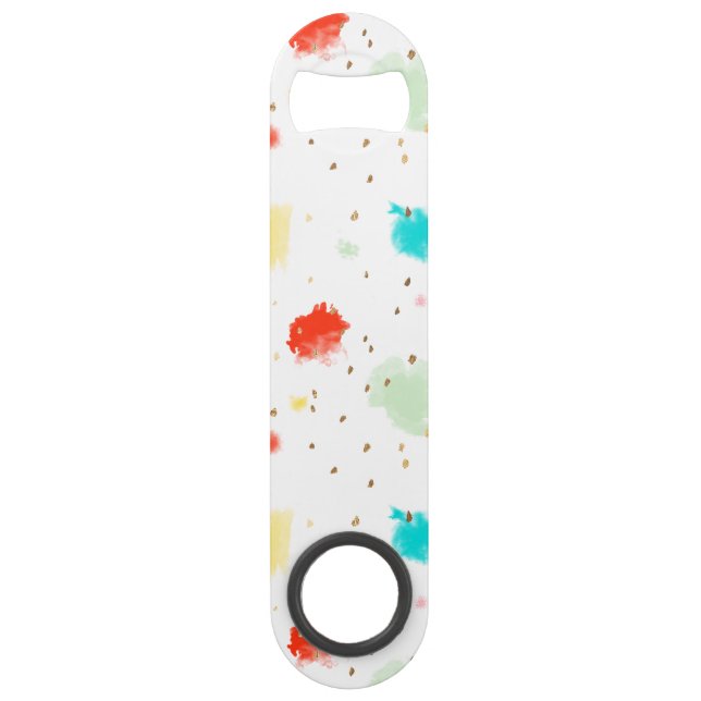 PixDezines Cupcake Sprinkles/Faux Gold Speed Bottle Opener (Back)