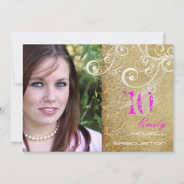 PixDezines Customizable accent colour/Graduations Invitation (Front)