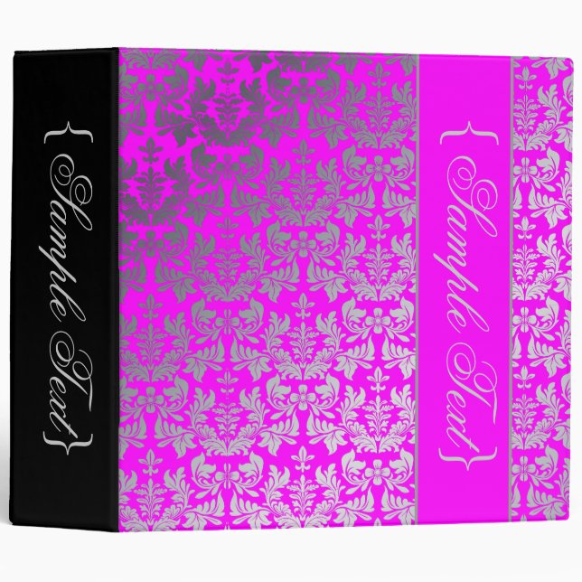 PixDezines Cutomizable colour..Baroque Damask Binder (Front/Spine)