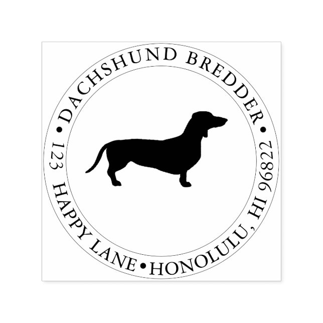 PixDezines Dachshund Dog Self-inking Stamp (Design)