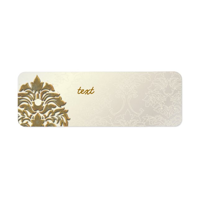 PixDezines Damask 1, Faux Gold + Pearl (Devant)