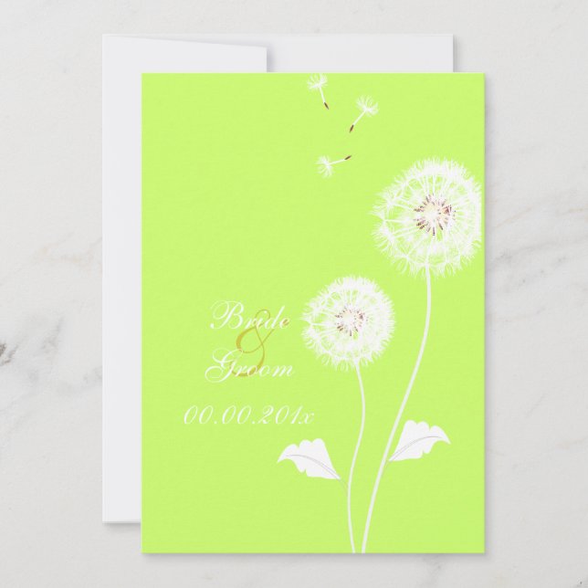 PixDezines Dandelions, diy background colours Invitation (Front)