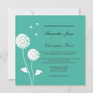 PixDezines Dandelions, diy background colours Invitation