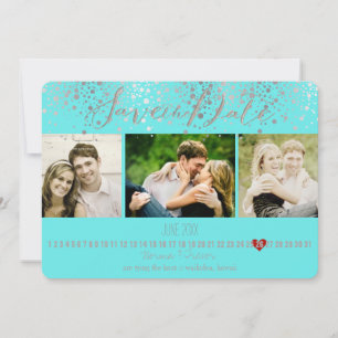 PixDezines dazzled DIY colour/photos save the date