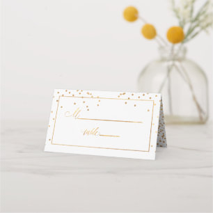 PixDezines Dazzled Faux Gold Confetti Placecards