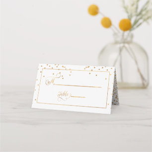 PixDezines Dazzled Faux Gold Confetti Placecards