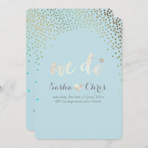 PixDezines dazzled/faux gold specks/diy colour Invitation