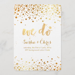 PixDezines dazzled/faux gold specks/diy event Invitation