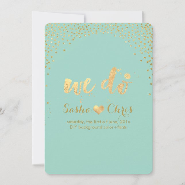PixDezines dazzled/faux gold specks/diy event Invitation (Front)