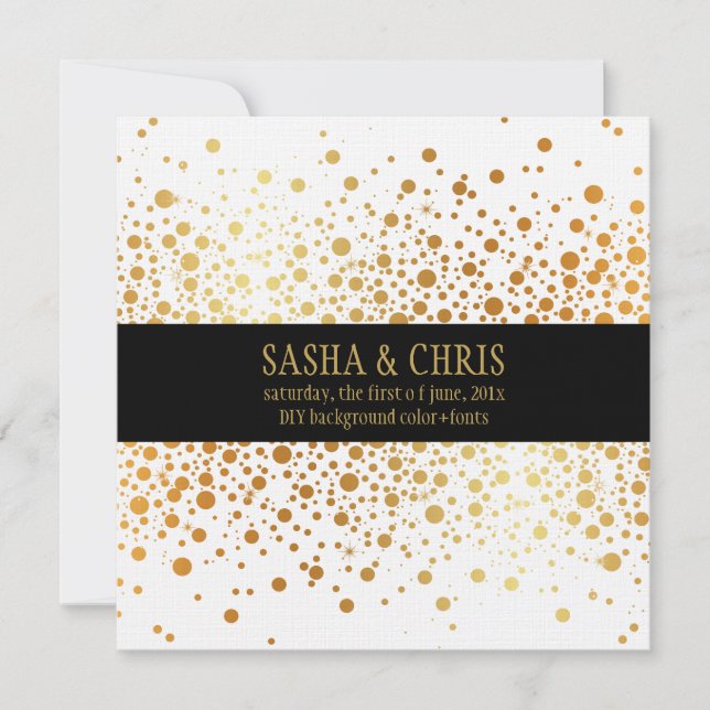 PixDezines dazzled/gold specks/winter soiree Invitation (Front)